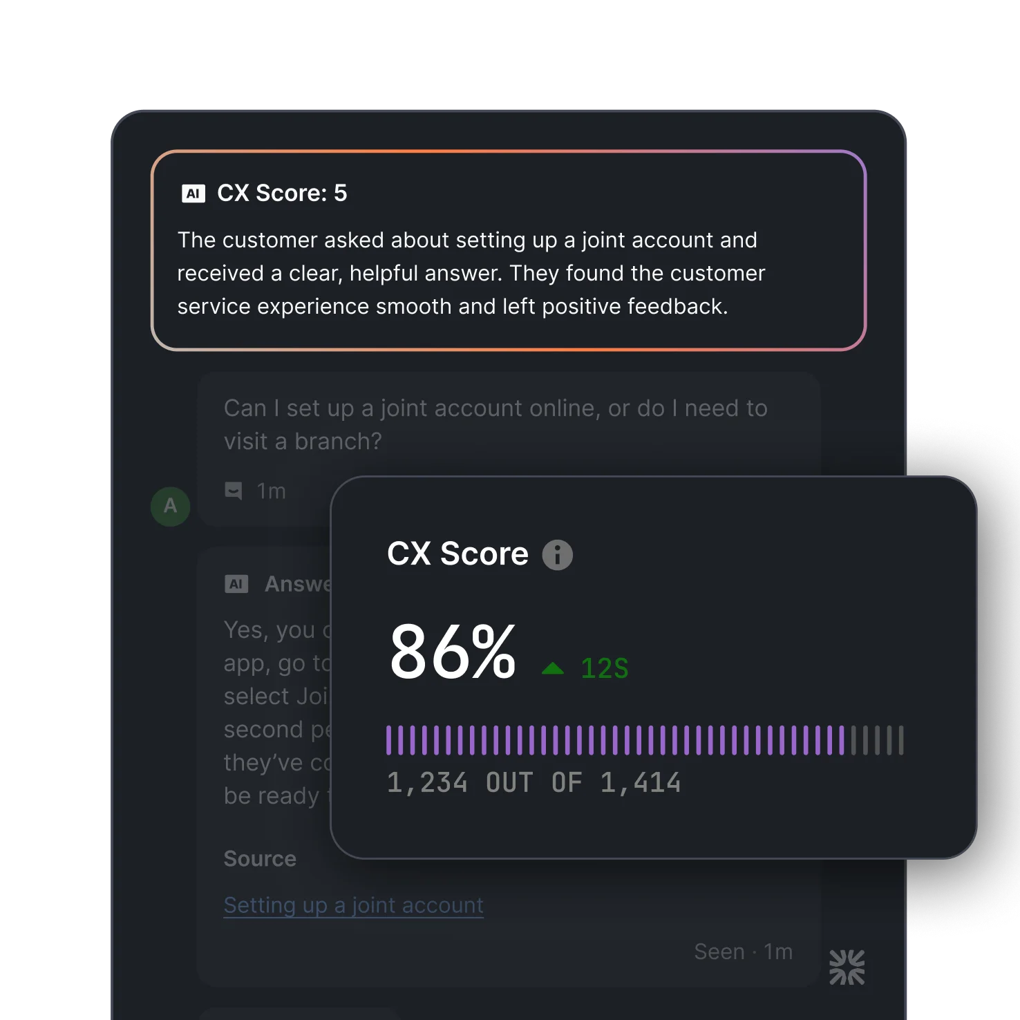 Dashboard visual for monitoring Sweo performance and optimization (desktop)